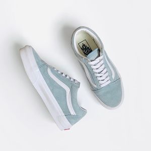 VANS Pig Suede Old Skool Sneakers in Blue Fog